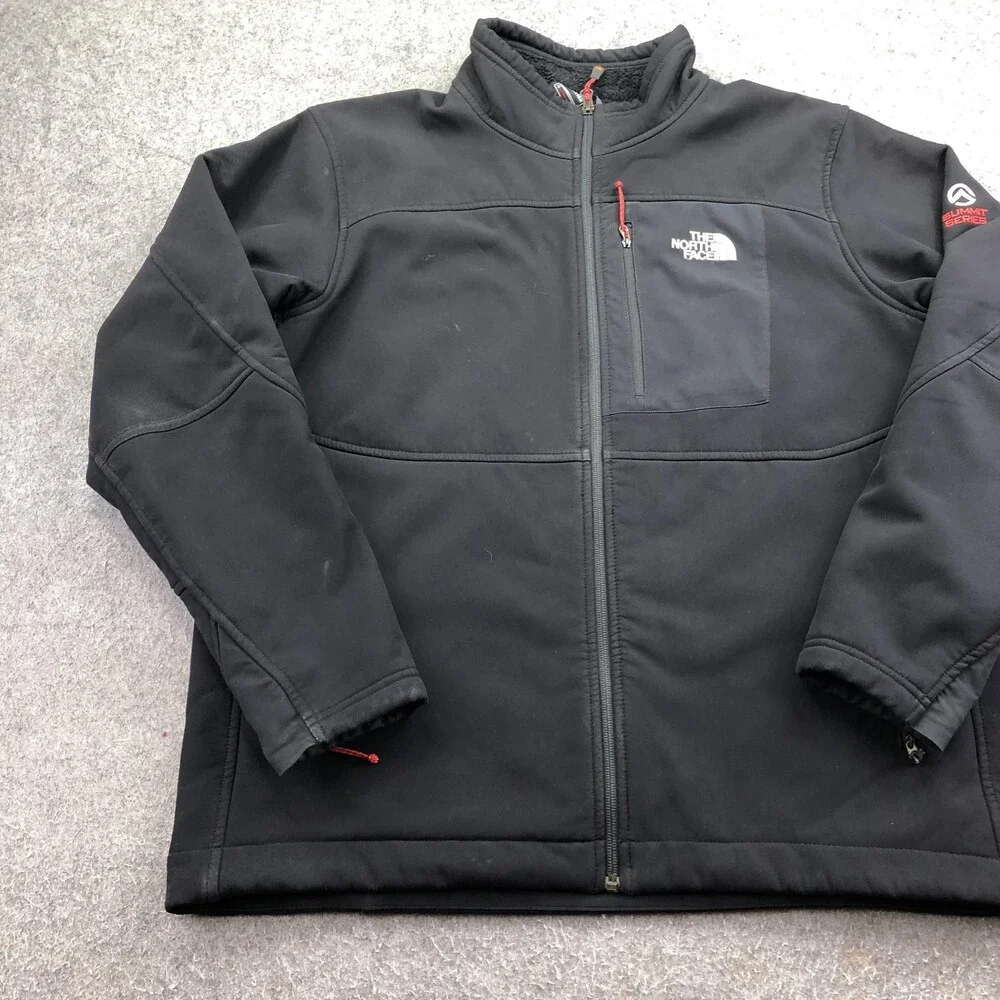 The North Face Jacket Mens XL Black Summit Series Softshell Fleece Full Zip